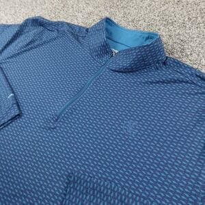 Googan Squad Pullover Mens 4XL Blue 1/4 Zip Performance Fishing Shirt Stretch